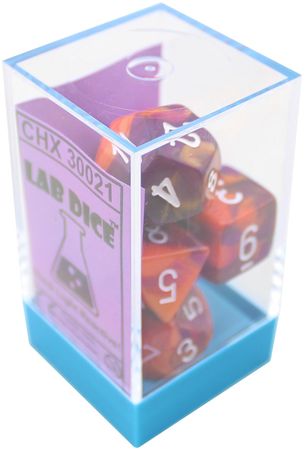 CHX30021: Gemini - Poly Set Orange-Purple w/white (7) (OOP)