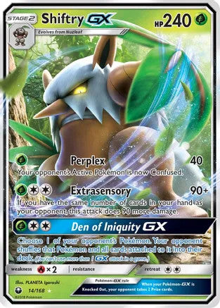 Shiftry GX - 014/168 (CES) Ultra Rare - Near Mint Holofoil