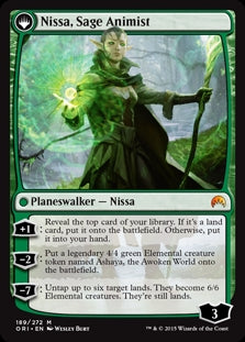 Nissa, Vastwood Seer/Nissa, Sage Animist (ORI-M)