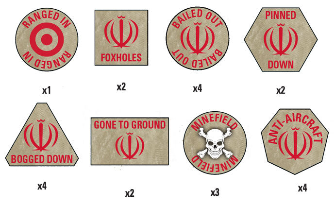 Flames of War: Team Yankee WW3: Iranian (TTK13) - Tokens