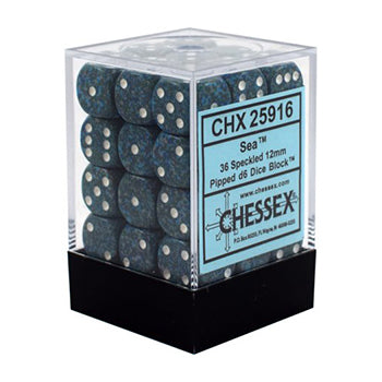 CHX25916: Speckled - 12mm D6 Sea (36)