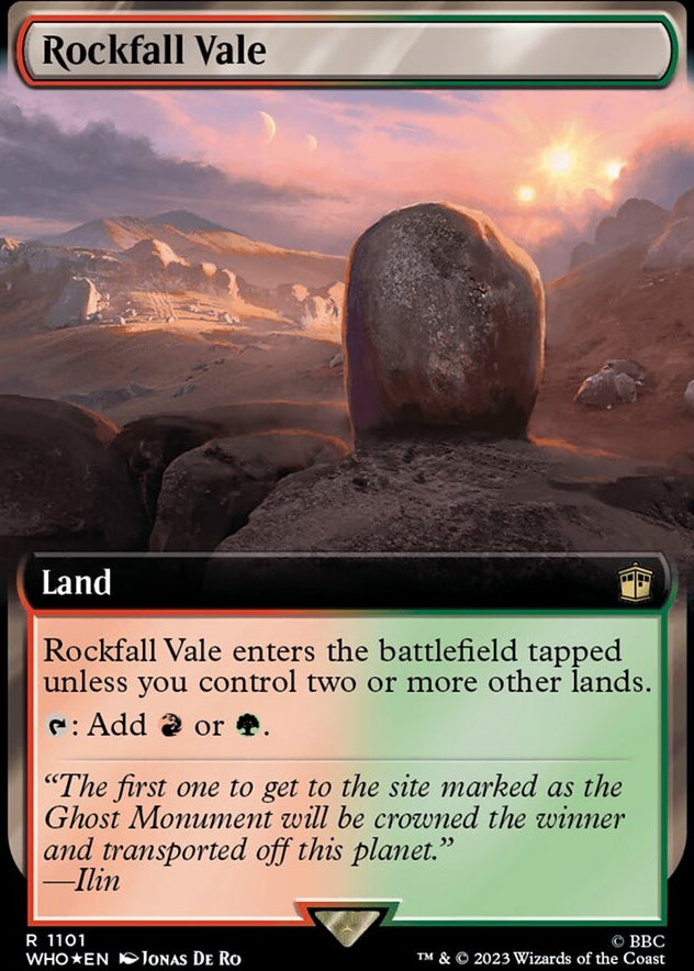 Rockfall Vale [#1101 Surge Foil Extended Art Reprint] (WHO-R)