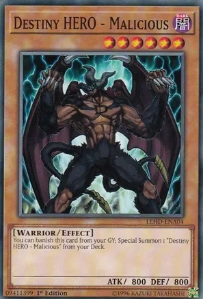 Destiny HERO - Malicious (LEHD-ENA04) Ultra Rare - Near Mint 1st Edition