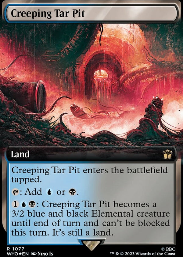 Creeping Tar Pit [#1077 Surge Foil Extended Art Reprint] (WHO-R)