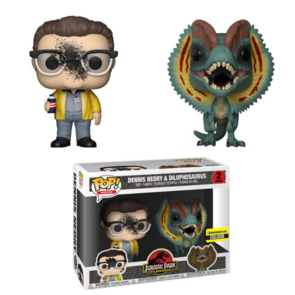 POP Figure: Jurassic Park 2 Pack - Dennis Nedry & Dilophosaurus ( Entertainment Exclusive) (Damaged)