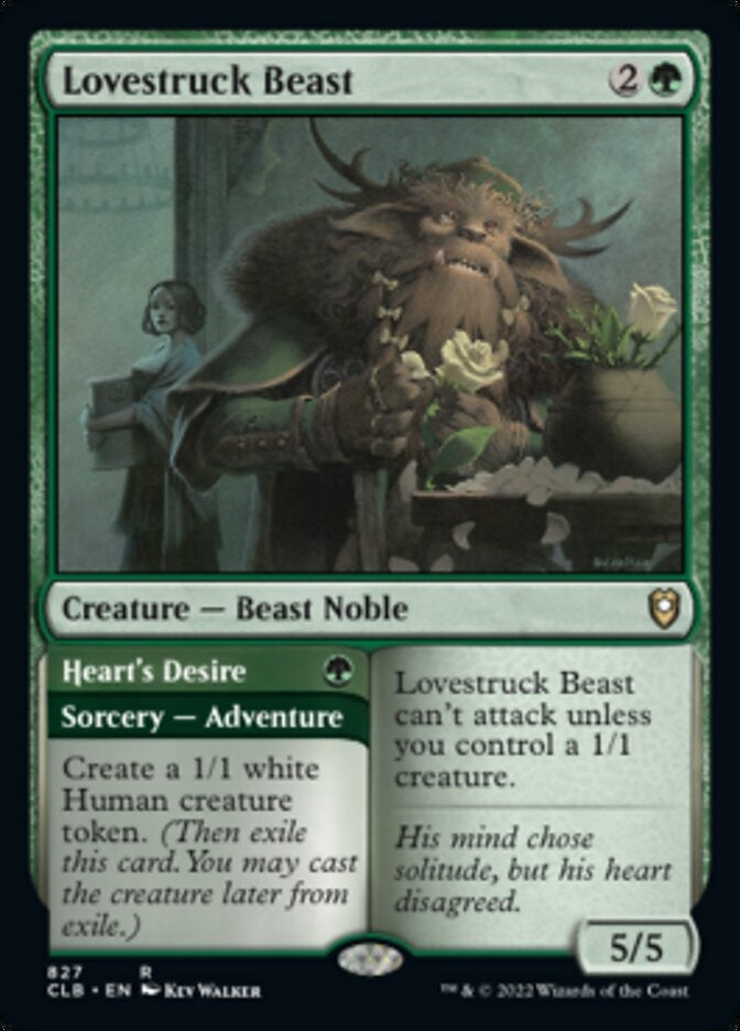 Lovestruck Beast // Heart's Desire [#827 Commander Decks] (CLB-R)