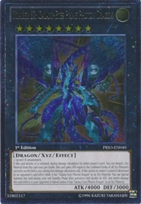 Number 62: Galaxy-Eyes Prime Photon Dragon (PRIO-EN040) Ultimate Rare - Near Mint 1st Edition