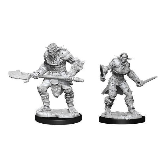 D&D: Nolzur's Marvelous Miniatures - Bugbear Barbarian Male and Bubbear Rogue Female W15