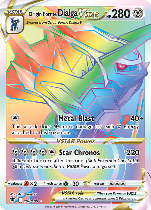 Origin Forme Dialga VSTAR - 198/189 (SWSH10) Secret Rare - Near Mint Holofoil