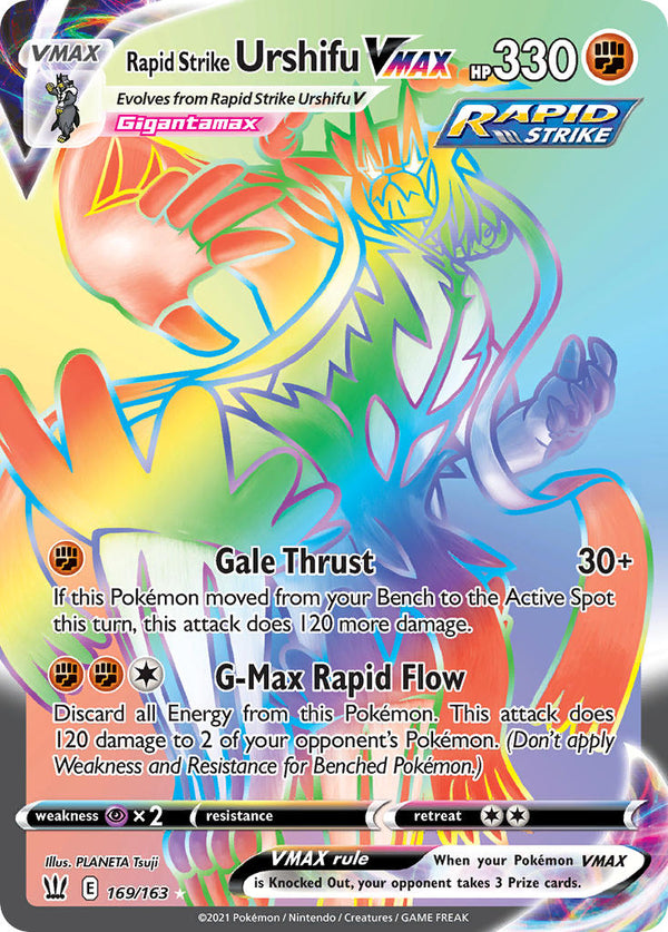 Rapid Strike Urshifu VMAX - 169/163 (SWSH05) Secret Rare - Near Mint Holofoil