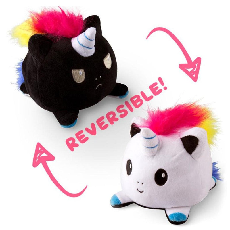 Reversible Mini Plush: Unicorn - White & Black