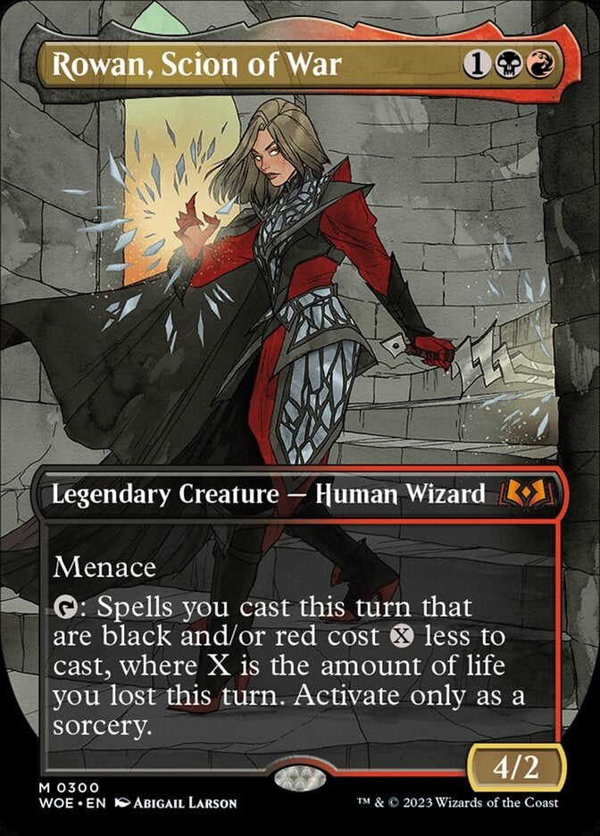 Rowan, Scion of War [#0300 Alternate-Art Borderless] (WOE-M)