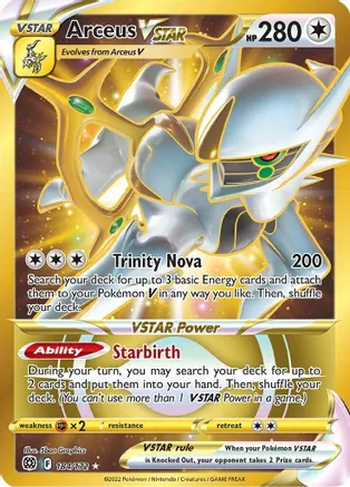 Arceus VSTAR - 184/172 (SWSH09) Secret Rare - Near Mint Holofoil