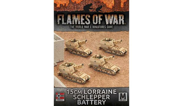 Flames of War: WWII: German (GBX95) - 15cm Lorraine Schlepper Artillery Battery (Mid)