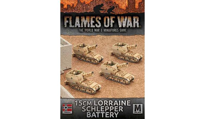 Flames of War: WWII: German (GBX95) - 15cm Lorraine Schlepper Artillery Battery (Mid)