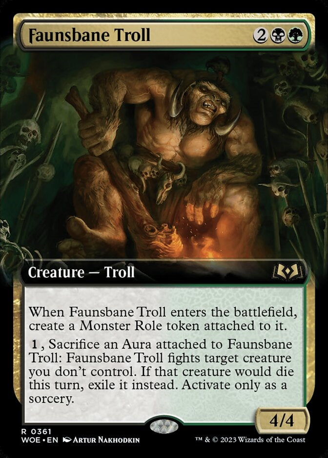 Faunsbane Troll [#0361 Extended Art] (WOE-R)