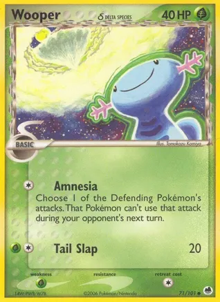 Wooper (71/101) Near Mint Reverse Holofoil