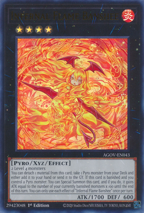 Infernal Flame Banshee (AGOV-EN043) Ultra Rare - Near Mint 1st Edition