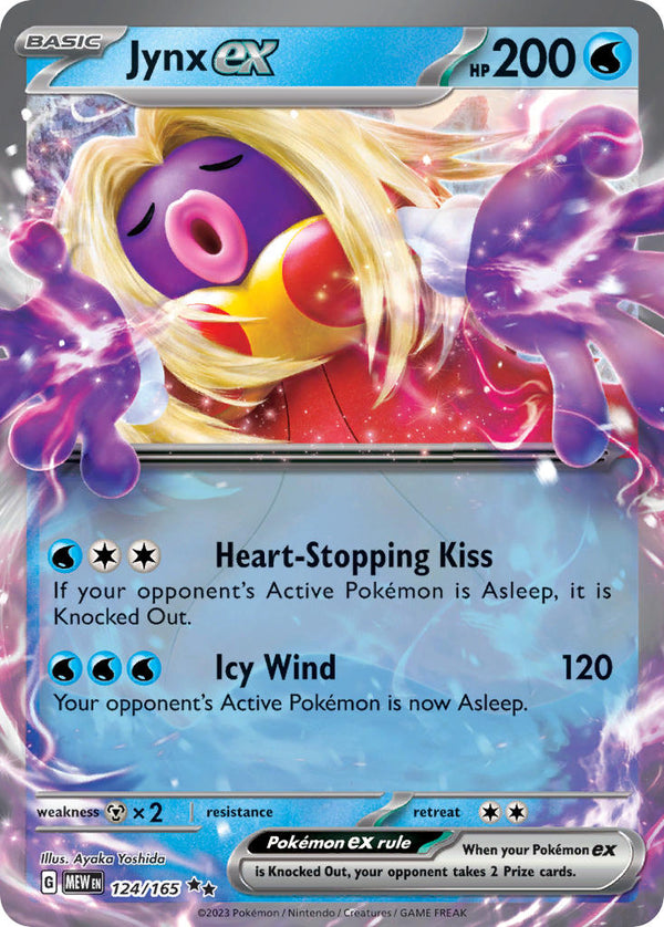 Jynx ex - 124/165 (MEW) Double Rare - Near Mint Holofoil