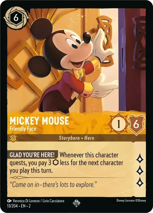 Mickey Mouse - Friendly Face (Rise of the Floodborn 13/204) Super Rare - Near Mint