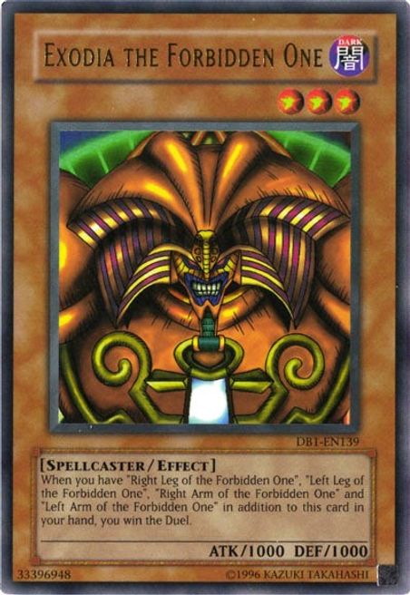 Exodia the Forbidden One (DB1-EN139) Moderate Play