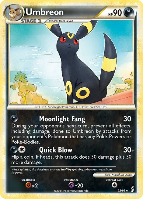 Umbreon - 22/95 (CL) Rare - Moderate Play Holofoil