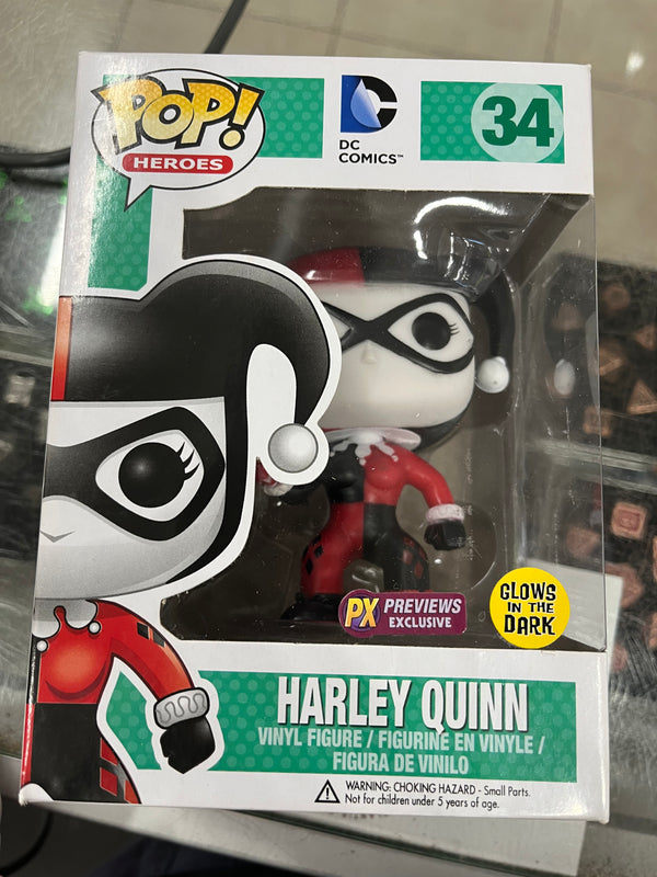 POP Figure: DC #0034 - Harley Quinn (PX) (Glow) (Light Box Damage)