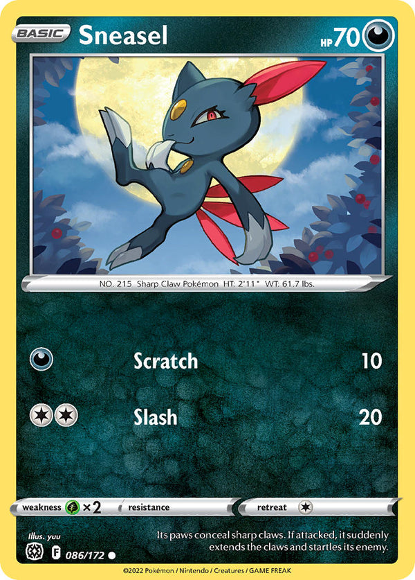 Sneasel - 086/172 (SWSH09) Common - Near Mint