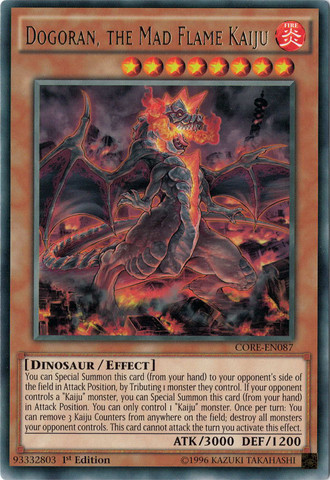 Dogoran, the Mad Flame Kaiju (CORE-EN087) Rare - Near Mint 1st Edition