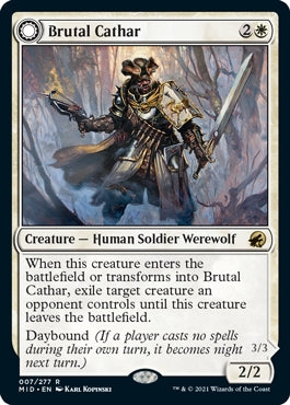 Brutal Cathar//Moonrage Brute (MID-R)