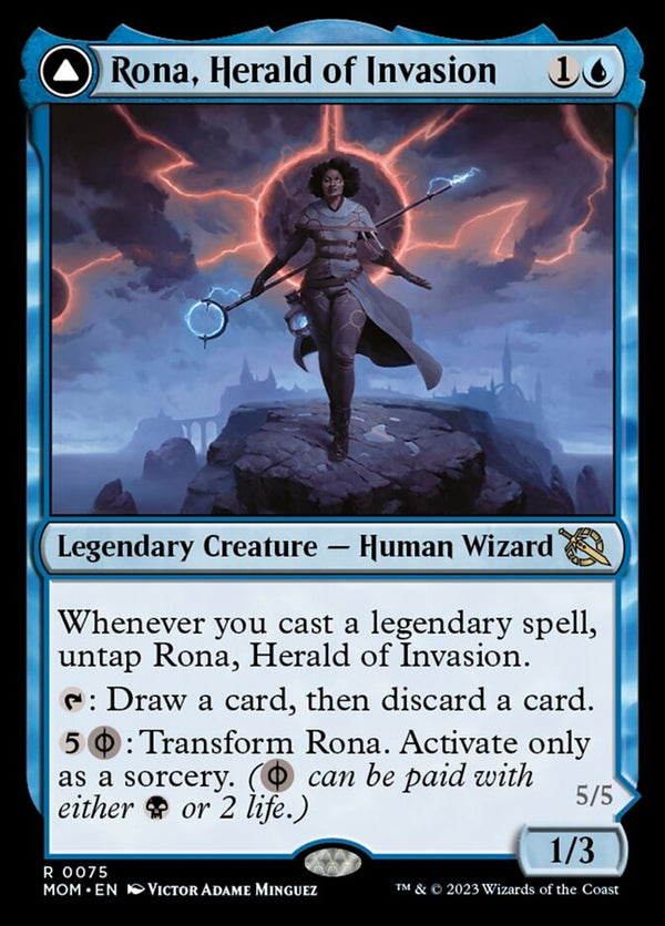 Rona, Herald of Invasion // Rona, Tolarian Obliterator [#0075] (MOM-R)