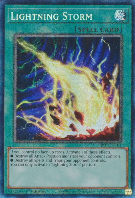 Lightning Storm (RA01-EN061) Prismatic Collector’s Rare - Near Mint 1st Edition