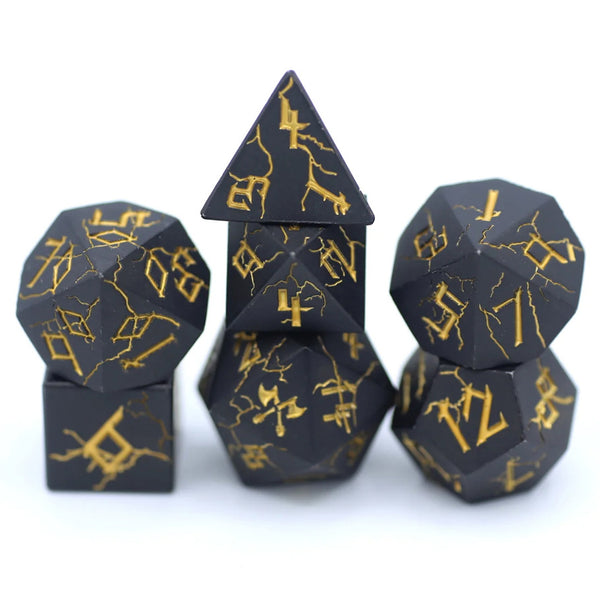 HPG 0116: Solid Metal - Barbarian: Matte Black with Gold (7)