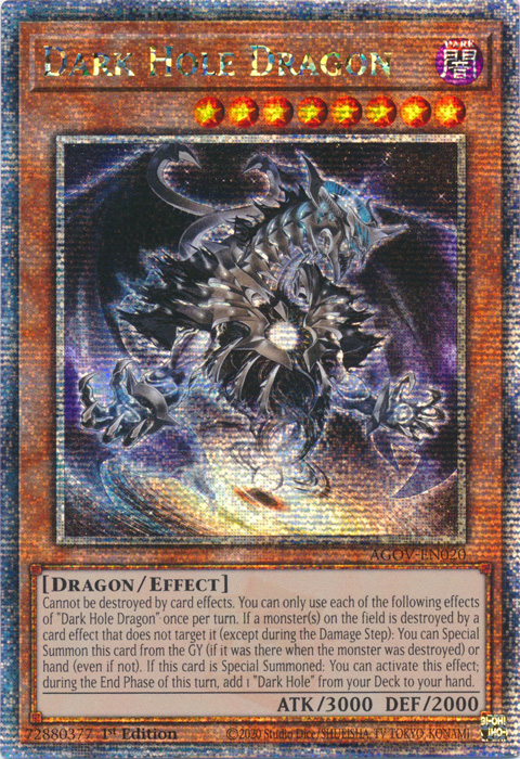 Dark Hole Dragon (AGOV-EN020) Quarter Century Secret Rare - Near Mint 1st Edition