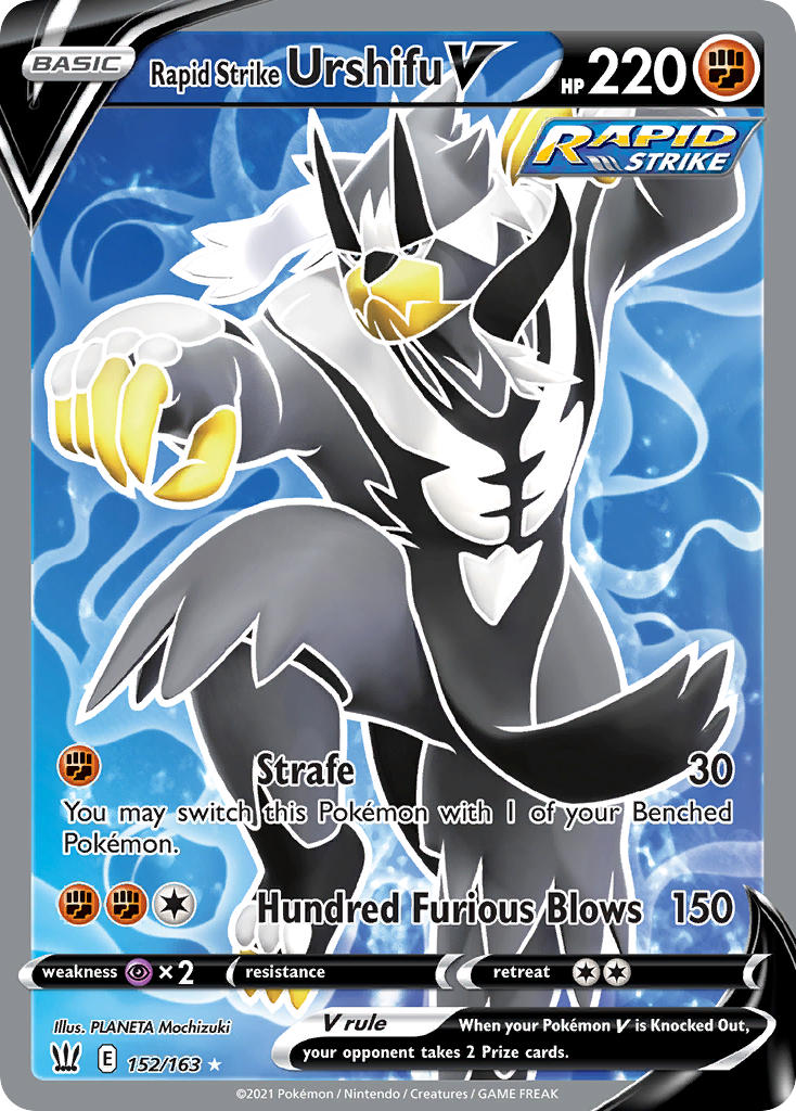 Rapid Strike Urshifu V (Full Art) - 152/163 (SWSH05) Ultra Rare - Near Mint Holofoil