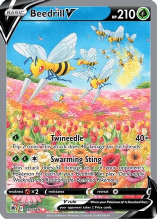 Beedrill V (Alternate Full Art) - 161/189 (SWSH10) Ultra Rare - Near Mint Holofoil