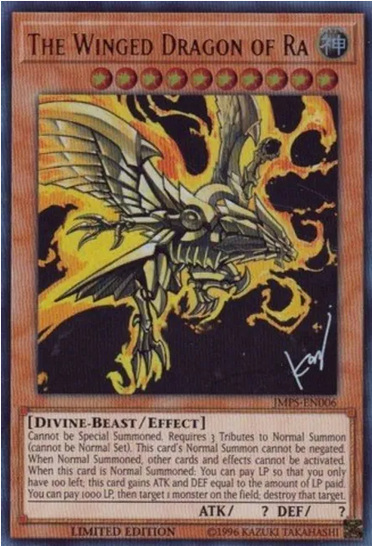 The Winged Dragon of Ra (JMPS-EN006) Damaged