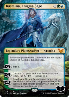 Kasmina, Enigma Sage [#279 Borderless Planeswalkers] (STX-M)