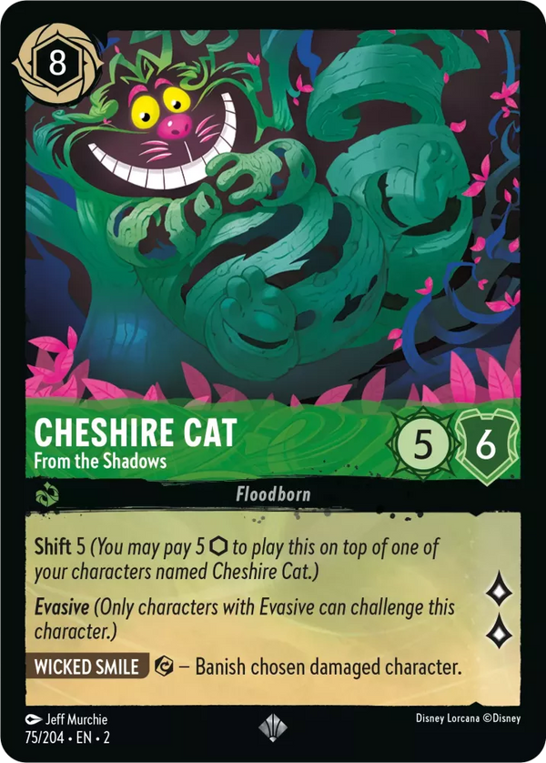 Cheshire Cat - From the Shadows (Rise of the Floodborn 75/204) Super Rare - Near Mint