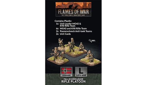 Flames of War: WWII: German (GE768) - Fallschirmjager Platoon (Plastic)