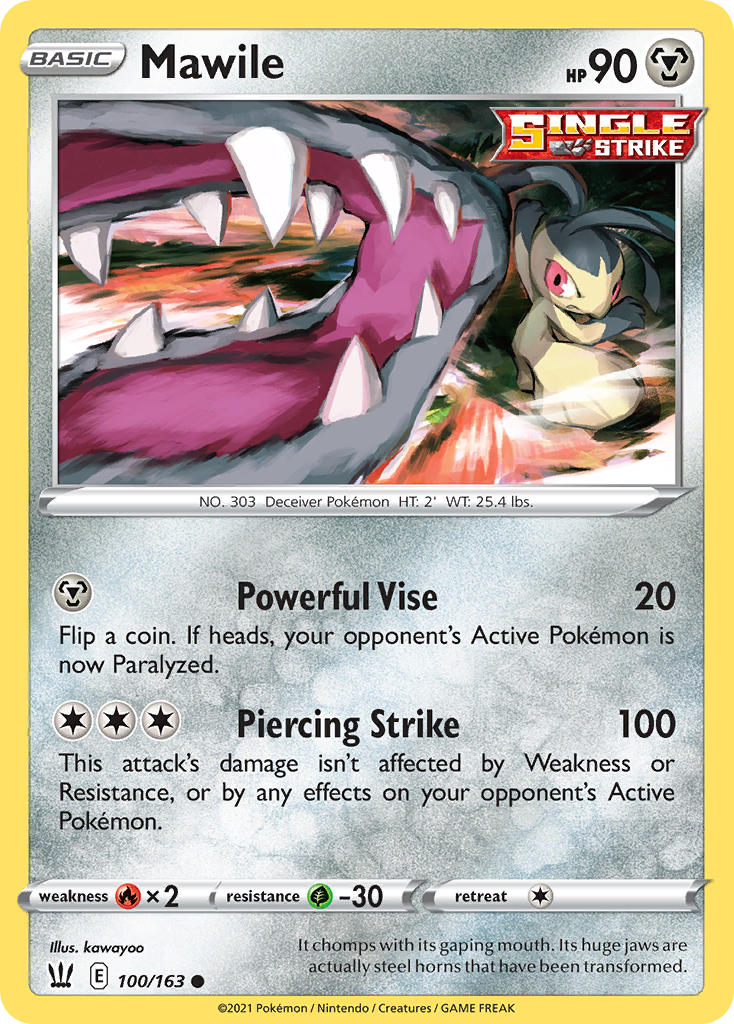 Mawile - 100/163 (SWSH05) Common - Near Mint