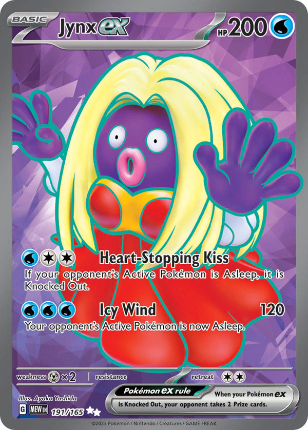 Jynx ex - 191/165 (MEW) Ultra Rare - Near Mint Holofoil