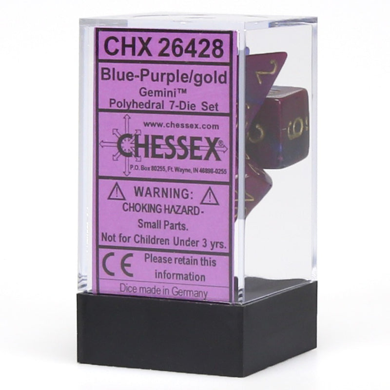 CHX26428: Gemini - Poly Set Blue-Purple w/gold (7)