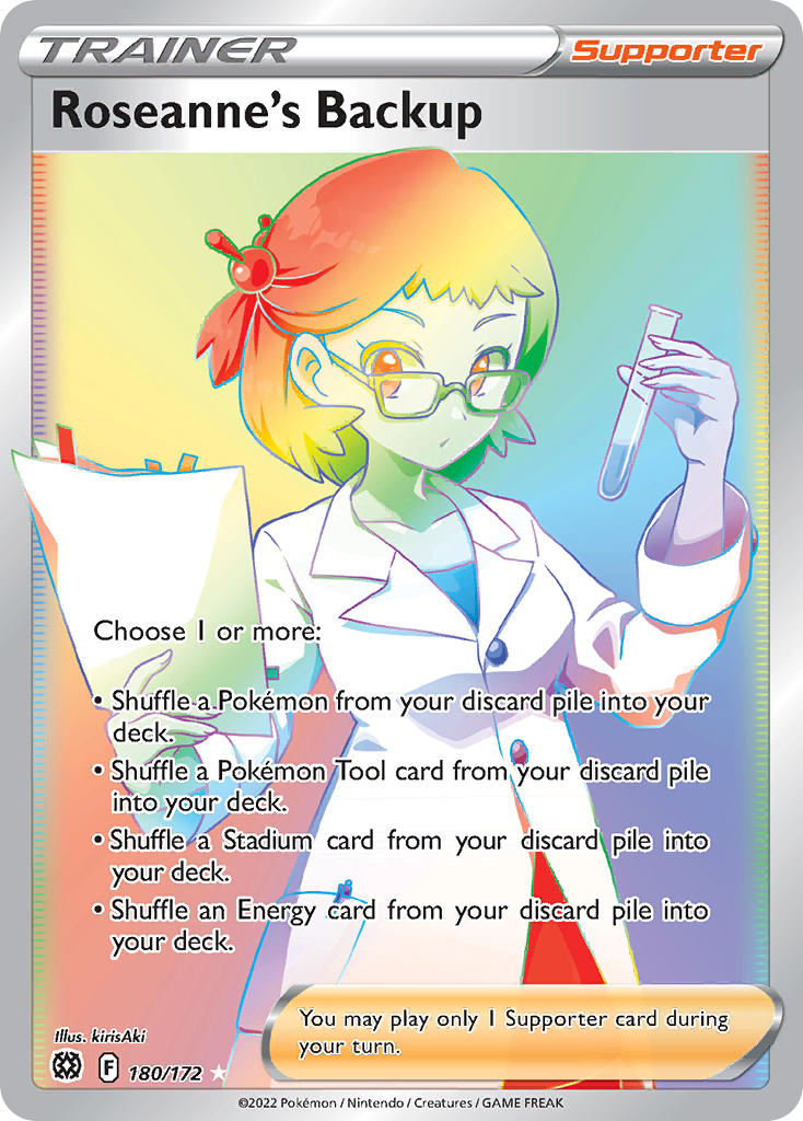 Roseanne's Backup - 180/172 (SWSH09) Secret Rare - Near Mint Holofoil
