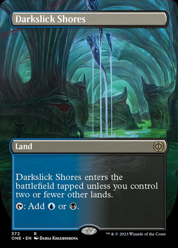 Darkslick Shores [#372 Alternate-Art Borderless] (ONE-R)