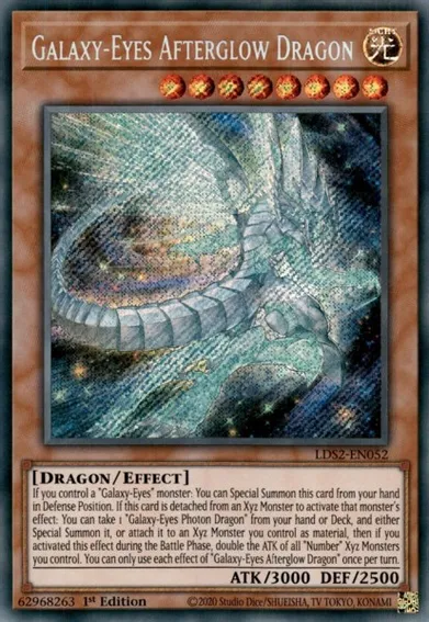 Galaxy-Eyes Afterglow Dragon (LDS2-EN052) Secret Rare - Near Mint 1st Edition