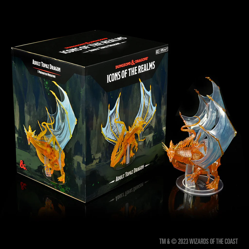 D&D Miniatures: Icons of the Realms - Premium Figure: Adult Topaz Dragon