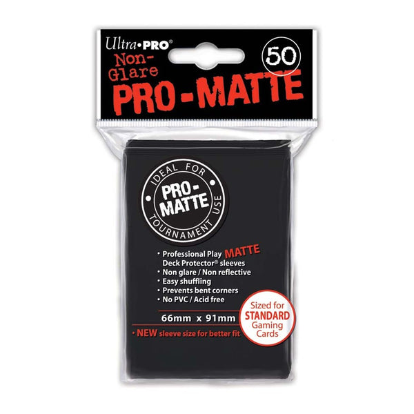 Ultra-PRO: Standard Sleeves - Pro-Matte:  Black (50)