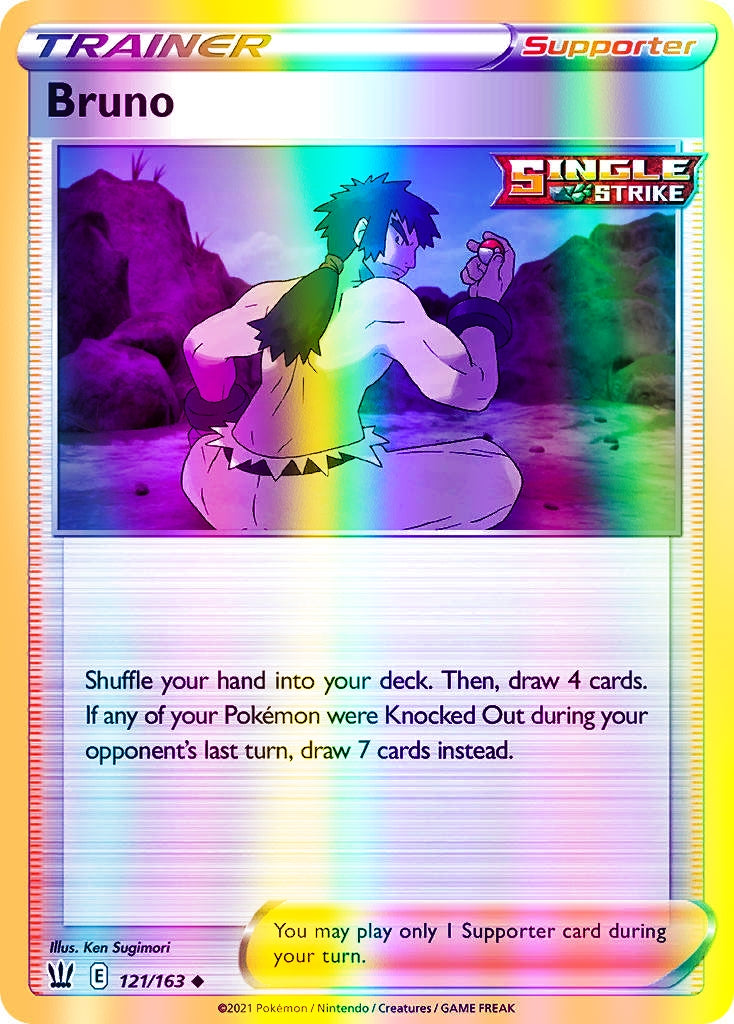 Bruno - 121/163 (SWSH05) Uncommon - Near Mint Reverse Holofoil