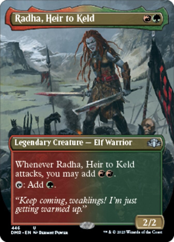 Radha, Heir to Keld [#446 Alternate Art Borderless] (DMR-U)